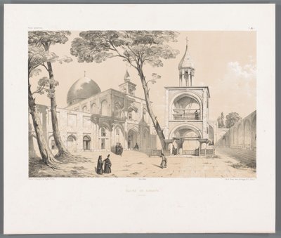Katedra Vank w Isfahanie Eglise de Djoulfa Ispahan (tytuł na obiekcie) Perskie pejzaże (tytuł serii) Perse modern (tytuł serii) autorstwa Eugene Flandin