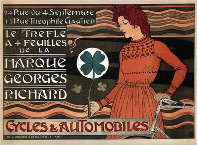 Rowery i samochody Georges Richard, 1899 autorstwa Eugene Grasset