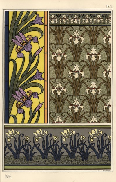Tęczówka w różnych wzorach autorstwa Eugene Grasset