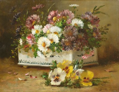 Martwa natura kwiatów autorstwa Eugene Henri Cauchois