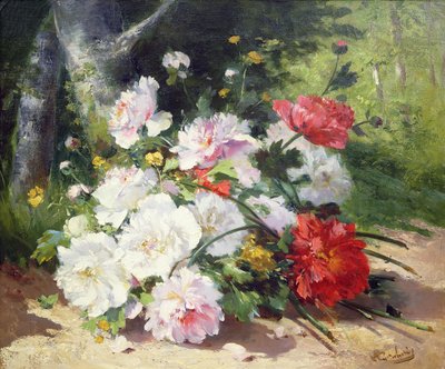 Martwa natura z kwiatami autorstwa Eugene Henri Cauchois