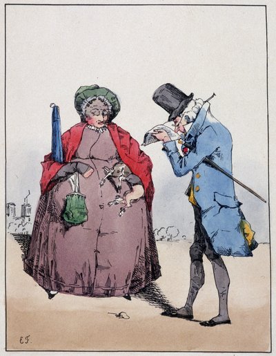 Couple de bourgeois, Jardin du Luxembourg - w „” Souvenirs d