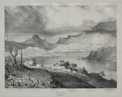 Owernia: Jezioro Aidat, Owernia, 1831. autorstwa Eugene Isabey