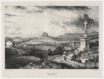 Zamek Larderole, 1832. autorstwa Eugene Isabey