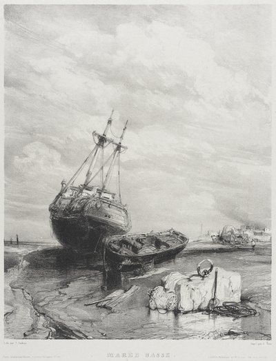 Odpływ autorstwa Eugene Isabey