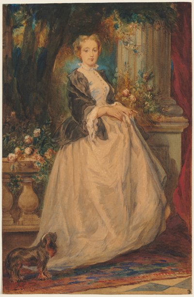 Portret Madame Thomas (ur. Camille Boucher) autorstwa Eugene Isabey