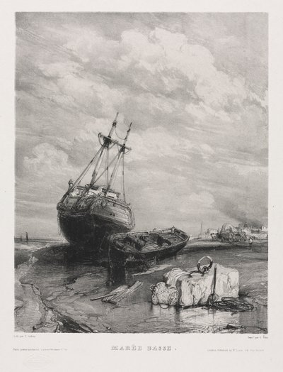 Sześć marines: odpływ , 1833. autorstwa Eugene Isabey