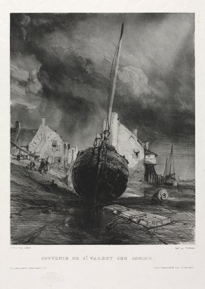 Sześciu Marines: Pamiątka Saint Valéry-sur-Somme autorstwa Eugene Isabey