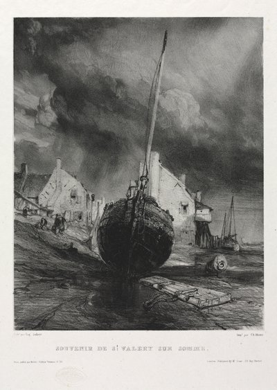 Sześciu Marines: Pamiątka Saint Valéry-sur-Somme, 1833. autorstwa Eugene Isabey