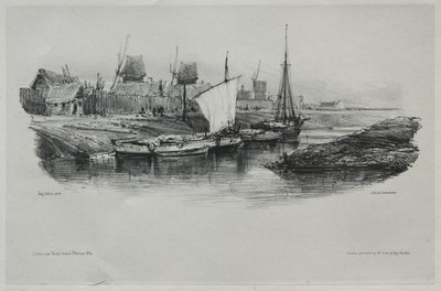 Pamiątki: Canal Bank autorstwa Eugene Isabey