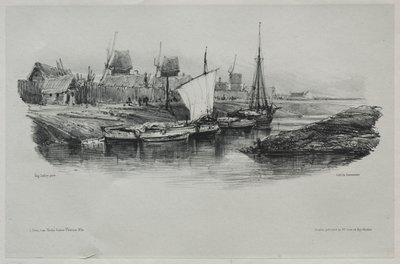 Pamiątki: Canal Bank, 1832. autorstwa Eugene Isabey