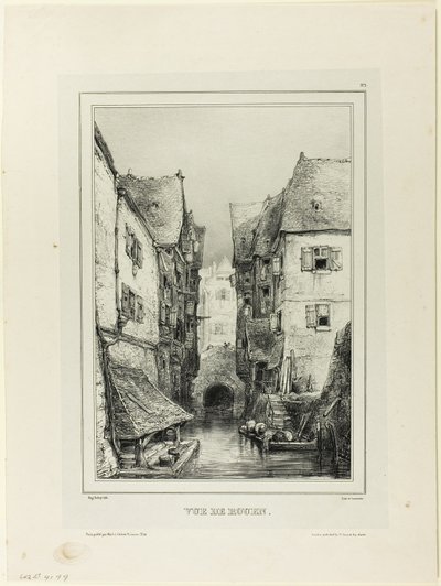 Widok na Rouen autorstwa Eugene Isabey