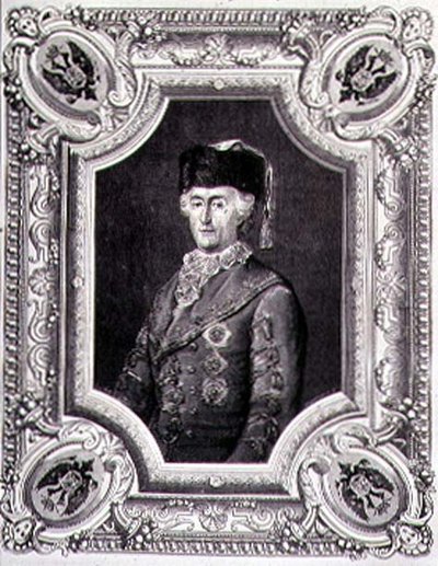 Portret Katarzyny II Wielkiej (1729-96) w stroju podróżnym, rytowany przez Stephane Pannemakera (1847-1930) (grafika) autorstwa Eugene Joseph (after) Viollat