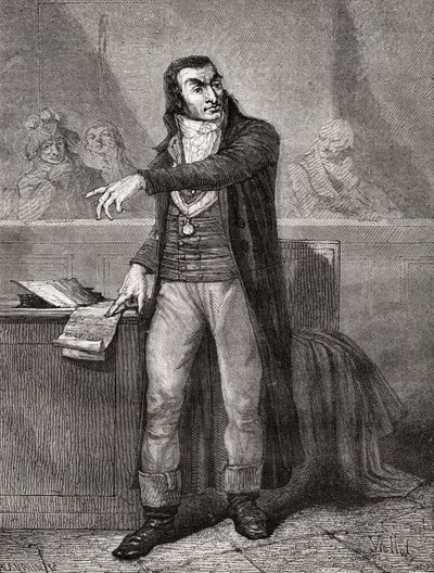 Antoine Quentin Fouquier-Tinville (1746-95), grawerowane przez Blanpaina autorstwa Eugene Joseph Viollat