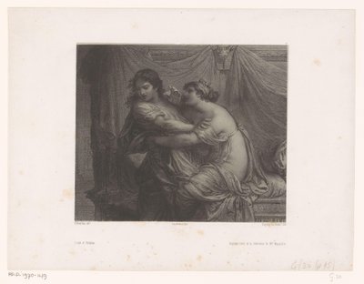 Żona Józefa i Potyfara Joseph et Putiphar (tytuł na obiekcie) Artyści starożytni i współcześni (tytuł serii) Les artistes anciens et modernes (tytuł serii) autorstwa Eugene Leroux