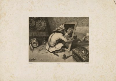 Małpa w lustrze autorstwa Eugene Leroux