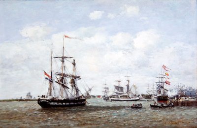 Antwerpia, Port autorstwa Eugene Louis Boudin