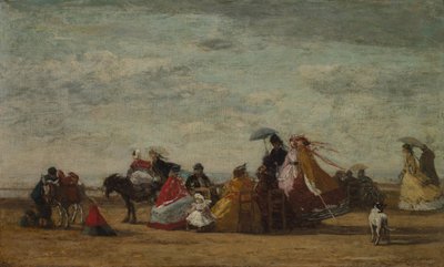 Scena na plaży, ok. 1865-1867. autorstwa Eugene Louis Boudin