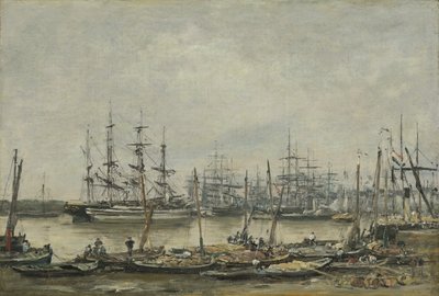 Bordeaux, Nabrzeża, 1874 autorstwa Eugene Louis Boudin