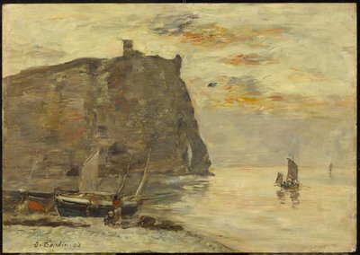 Klify w Etrétat, 1894 autorstwa Eugene Louis Boudin