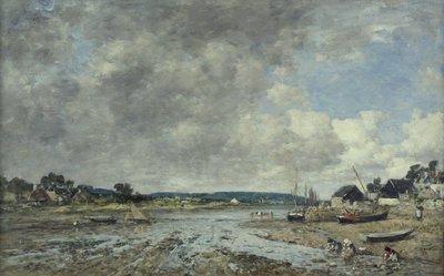 Krajobraz z praczkami, 1873 autorstwa Eugene Louis Boudin