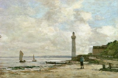 Latarnia morska w Honfleur, 1864-66 autorstwa Eugene Louis Boudin