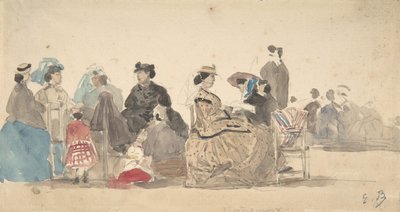 Na plaży, 1865. autorstwa Eugene Louis Boudin