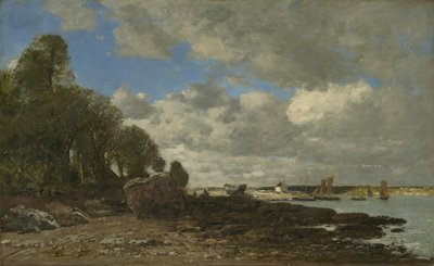 Plougastel, Przeprawa Promowa, 1873 autorstwa Eugene Louis Boudin
