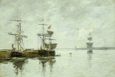Scena portowa, ok.1880 autorstwa Eugene Louis Boudin
