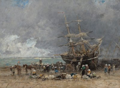 Powrót Terre-Neuvier autorstwa Eugene Louis Boudin