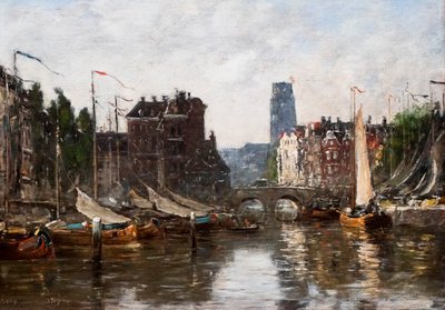 Rotterdam, most giełdowy autorstwa Eugene Louis Boudin