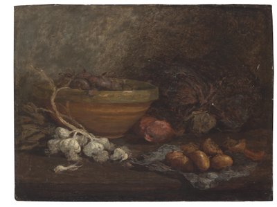 Martwa natura z cebulą, ok.1853-56 autorstwa Eugene Louis Boudin