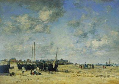 Plaża w Berck; La Plage de Berck, 1878 autorstwa Eugene Louis Boudin
