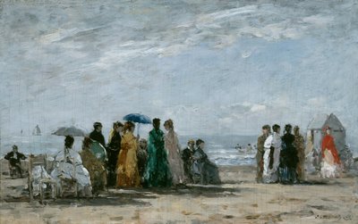 Plaża w Trouville autorstwa Eugene Louis Boudin