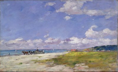 Plaża w Trouville, ok. 1887-96 autorstwa Eugene Louis Boudin