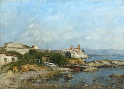 Fortyfikacje w Antibes, Francja, 1893 autorstwa Eugene Louis Boudin