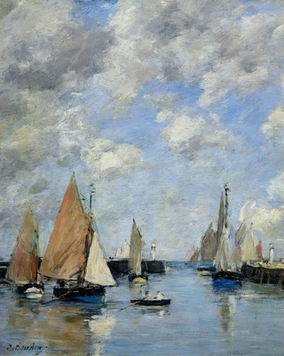 Nabrzeże w czasie przypływu, Trouville autorstwa Eugene Louis Boudin