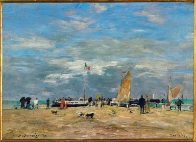 Nabrzeże w Deauville autorstwa Eugene Louis Boudin