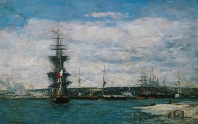 Port w Hawrze, ok. 1864-66 autorstwa Eugene Louis Boudin
