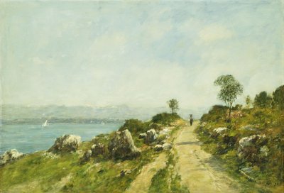 Droga, Antibes; Antibes, la Route, 1893 autorstwa Eugene Louis Boudin