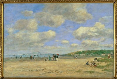 Plaża w Tourgeville-les-sablons (obraz na płótnie) autorstwa Eugene Louis Boudin