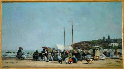 Plaża w Trouville autorstwa Eugene Louis Boudin