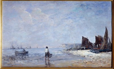 Rybak Obraz Eugene Louis Boudin (1824-1898) XIX w. Słońce. 0,35x0,57 m Rouen, Muzeum Sztuk Pięknych autorstwa Eugene Louis Boudin