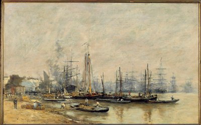 Port Bordeaux Statki na Garonnie. Obraz Eugene Louis Boudin (1824-1898) 1874 Nd. 0,41x0,65 m Paryż, musee d