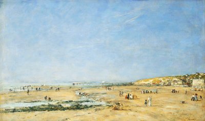 Trouville, ogólny widok na plażę; Trouville, Ogólny widok na plażę, 1890 autorstwa Eugene Louis Boudin