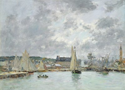 Port Trouville, 1880 r. autorstwa Eugene Louis Boudin