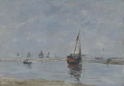Trouville podczas odpływu, ok. 1888-95 autorstwa Eugene Louis Boudin