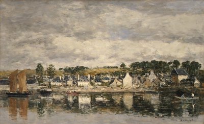 Wieś nad rzeką, prawdopodobnie 1867. autorstwa Eugene Louis Boudin