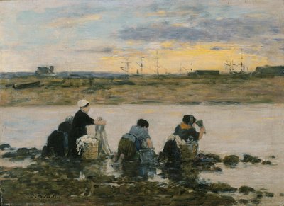 Praczki nad rzeką autorstwa Eugene Louis Boudin