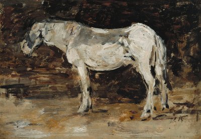 Biały koń, ok. 1885-90 autorstwa Eugene Louis Boudin